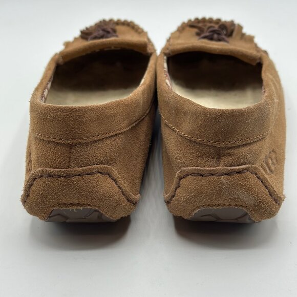 UGG Women's Lizzy Brown Slipper Driving Moccasin Tassel Suede Sheepskin Size 8 - Picture 5 of 8